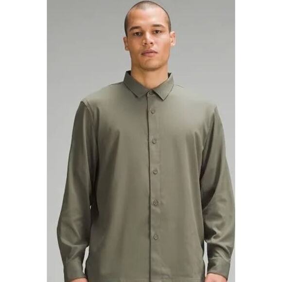 Lululemon Relaxed Fit Long Sleeve Button Up with Pocket - Picture 1 of 6